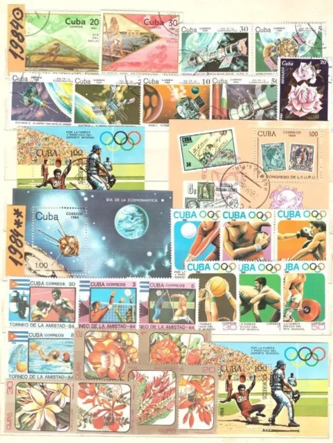 Lateinamerika. Havanna. Ein Teil der Briefmarken von 1984. Alle Briefmarken gect