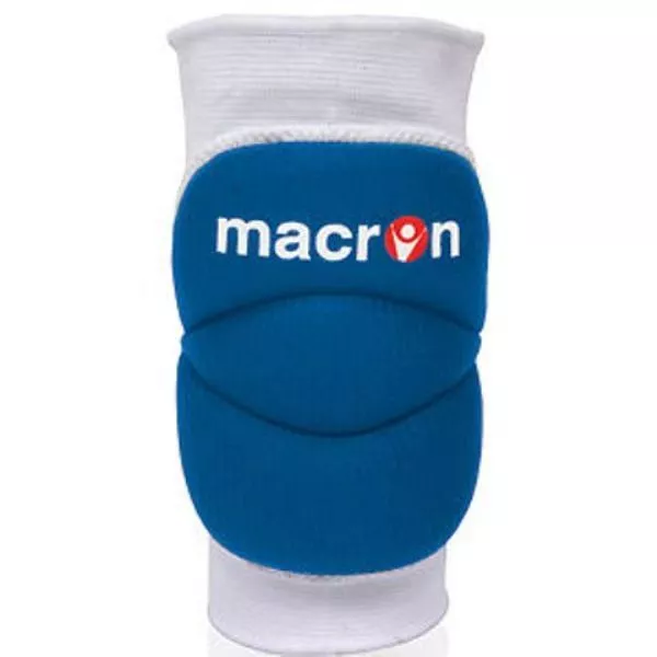 Paire Genouillères Volley-Ball Macron Wall Bleu Royal Doublées Élastiques