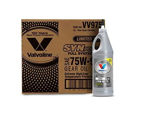 "Valvoline SynPower SAE 75W-90 Full Synthetic Gear Oil 1 QT Case of 12"