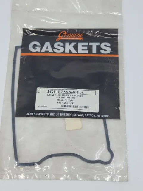James Gasket 17355-84-A Lower Rocker Cover Gasket Rubber Harley Davidson