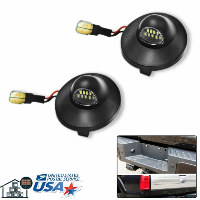 Car Rear Number License Plate Lights Lamp LED Assembly For Ford F-150 Pickup 2PC