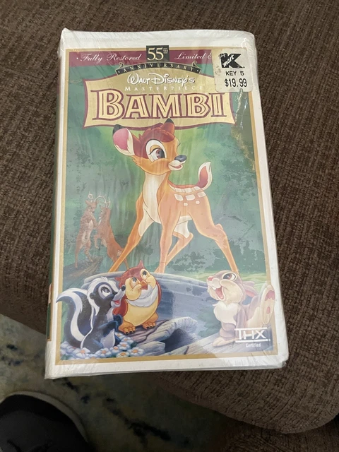 BAMBI WALT DISNEY VHS Tape Masterpiece Collection CLAMSHELL VTG 7 42 bambi-walt-disney-vhs-tape-masterpiece-collection-clamshell-vtg-7-42