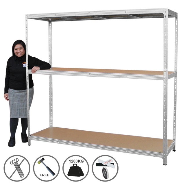 HEAVY DUTY RACKING Garage Warehouse Storage Shelving Unit 1200kg 10m