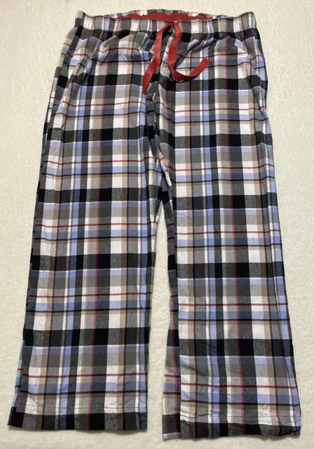 Vera Bradley Mens XL Pajama Bottoms Multicolor Plaid Wide Leg Drawstring