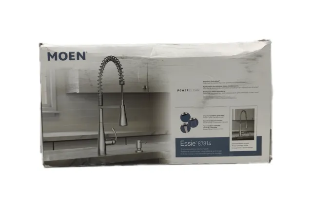 MOEN Essie Single-Handle Pre-Rinse Spring Pulldown Sprayer Kitchen Faucet Chrome