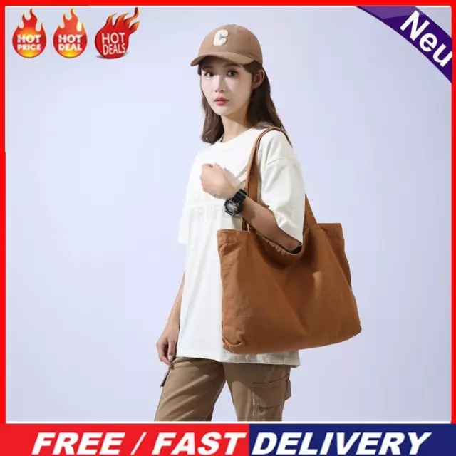 Women Canvas Shoulder Bags Large Capacity Crossbody Bag Solid Casual Handbag