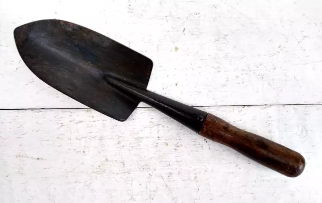 VINTAGE Garden Trowel, Wooden Handle ##