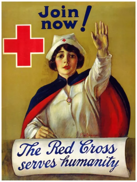 8039.Decoration Poster.Room wall.Join now!.The Red Cross serves Humanity.Nurse