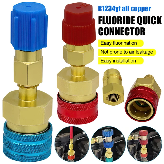 Tasan Racing AC R134a Quick Connectors System Port Adapters Couplers High Low Conversion Kit For Hvac Auto Car Air Conditioning - View #4