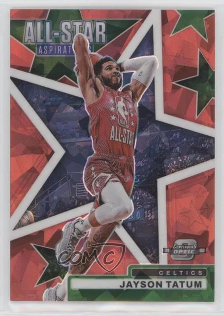 2021 Contenders Optic All-Star Aspirations Red Cracked Ice Prizm Jayson Tatum #8