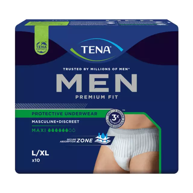 TENA MEN Premium Fit Pants Maxi Gr. L/XL Inkontinenzhose (10 Stück)