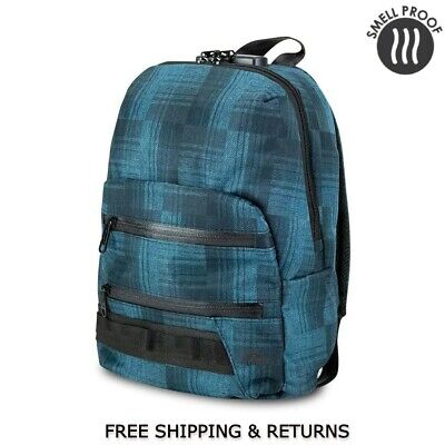 Skunk MINI Backpack Smell and Odor Proof w/ Combo Lock - Blue Plaid