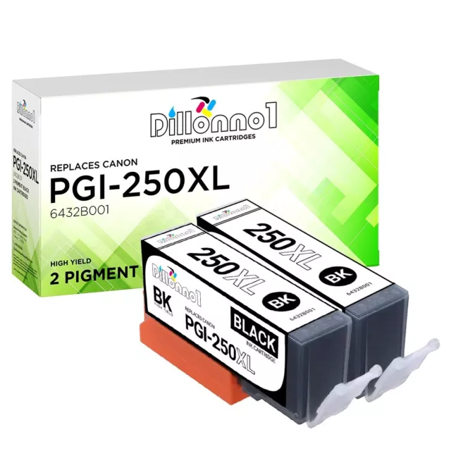 2pk PGI-250 XL Black Ink For Canon Pixma iP MG MX Wireless Photo All-In-One