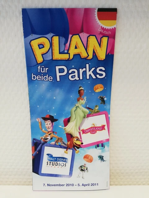 DISNEYLAND PARIS WALT Disney Studios Parkplan Park Map 2010 2011