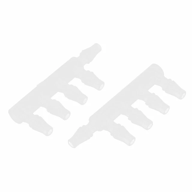Aquarium Fish Tank Plastic 4-Way Manifold Taps Tube Splitter Air Valve 2pcs
