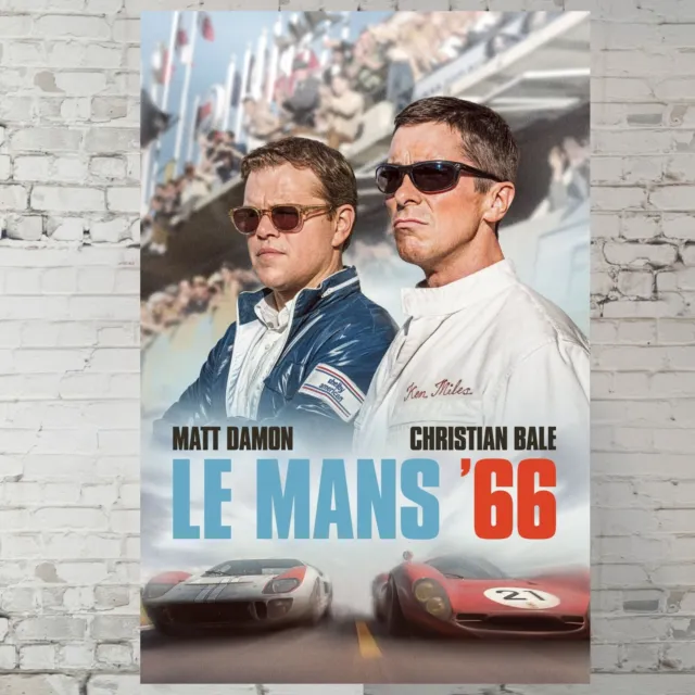 Ford v Ferrari movie poster - Christian Bale, Matt Damon - 11x17" Wall Art Gift