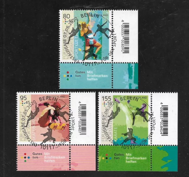 Briefmarken BRD / Bund 2020 Michel-Nr. 3542 bis 3544 gestempelt