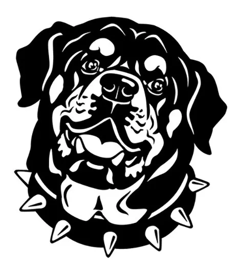 Adesivo Rottweiler Cane Stickers Prespaziato Intagliato Venile Cucciolo Moto