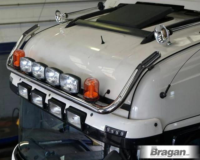 Scania Luci 2 X Cabina Tetto Anteriore Angolo LED Sun Visior Luci Per