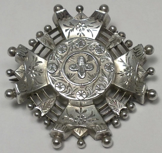 Victorian shop silver brooch