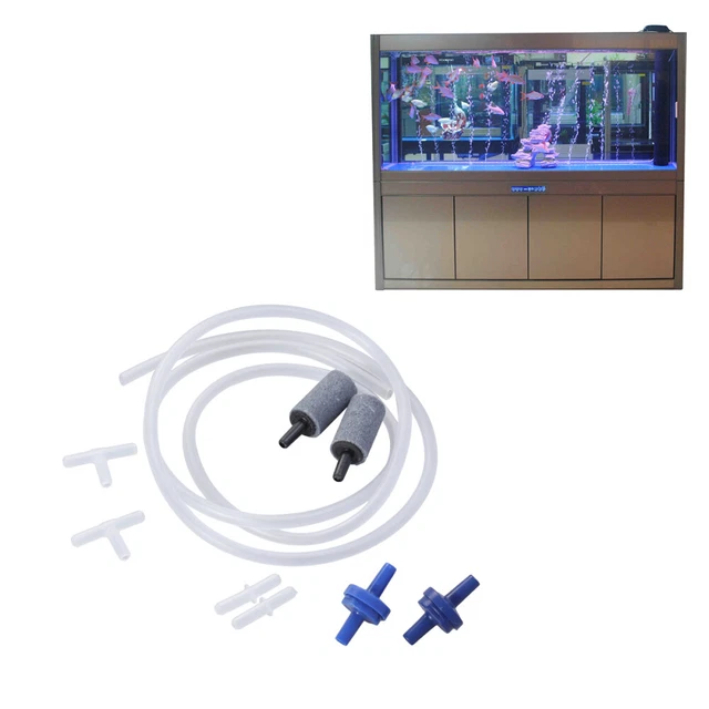 1M Aquarium Tropical Standard Airline Tubing 2Pcs Tee Joint Manifold Connection