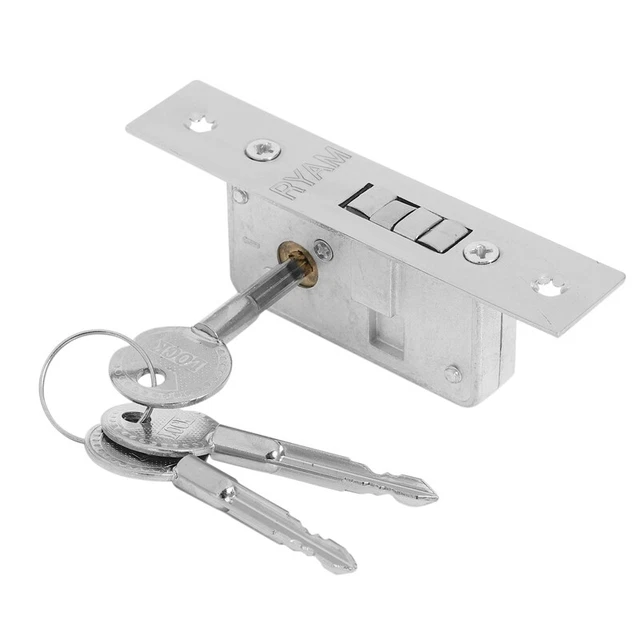 Invisible/Door Lock, Sliding Door Hook Lock, Alloy Lock Body, Frame Glass D C1Y6