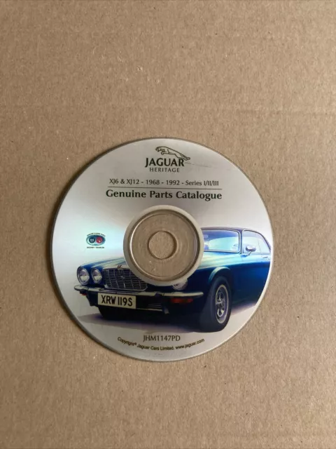 CD ROM-Manuel de Pièces détachées Jaguar XJ 6 & 12 série 1-2-3