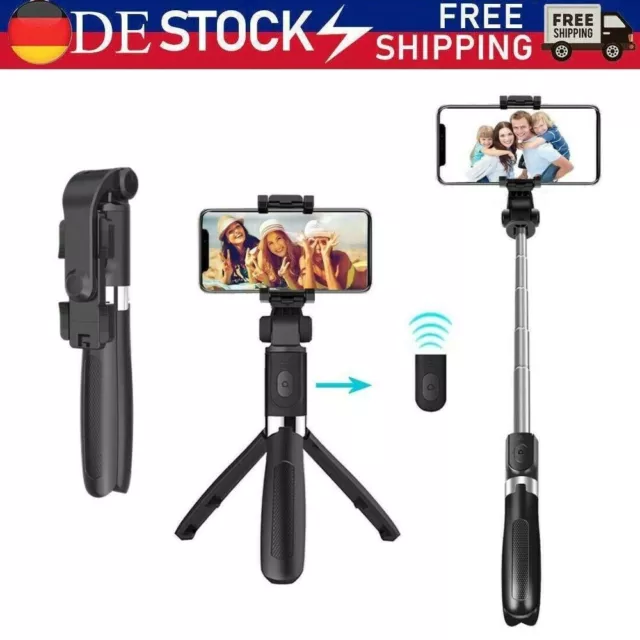 Fernbedienung Handy Bluetooth Stativ Teleskop Stange Smartphone Selfie Stick