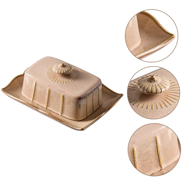 Scatola Porta Fazzoletti In Ceramica Anding - Decorazione Oro Per Bagno E Soggiorno, 20x16x10 Cm