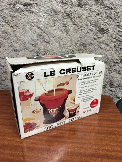APPAREIL SERVICE À fondue rouge personnes LE CREUSET complet