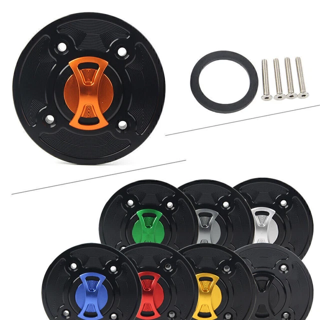 Fuel Gas Tank Cap Cover Keyless Fit For Kawasaki Ninja 400 650 Z900 Versys 1000