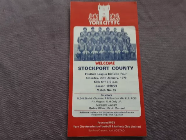 York City v Stockport County 1979 (M1)