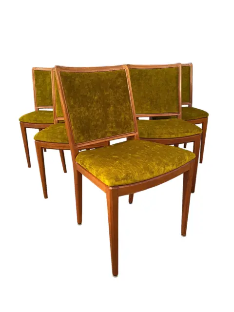 Mid Century Danish teak, dining chairs set of 6