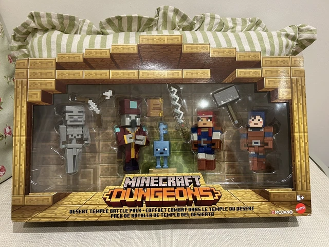 Minecraft Dungeons 3.25” Desert Temple Battle Pack with 4 Figures NEW. FREE P/P