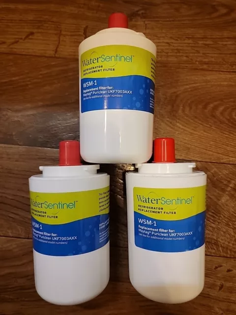 Lot of 3 Water Sentinel WSM-1 Refrigerator Water Filter Maytag Puriclean UKF7003