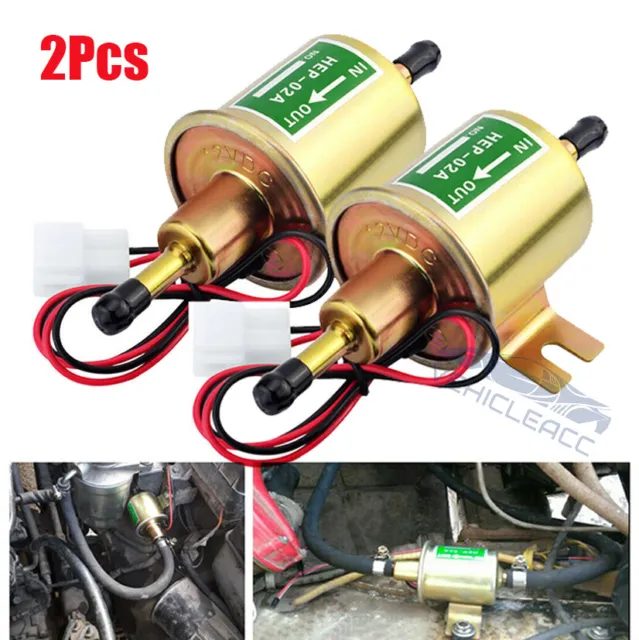12V Universal 3-6PSI Gas Diesel Inline Low Pressure Electric Fuel Pump HEP-02A