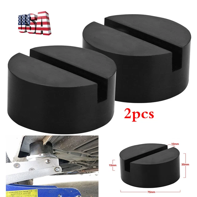 RUBBER SLOTTED FRAME Rail Floor Jack Disk Adapter For Pinch Weld Side