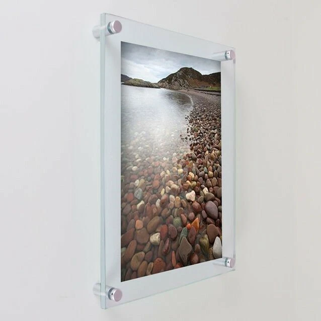 ANY SIZE Acrylic Frame - Modern Standoff Wall Frame  - USA Made in Chicago, IL!