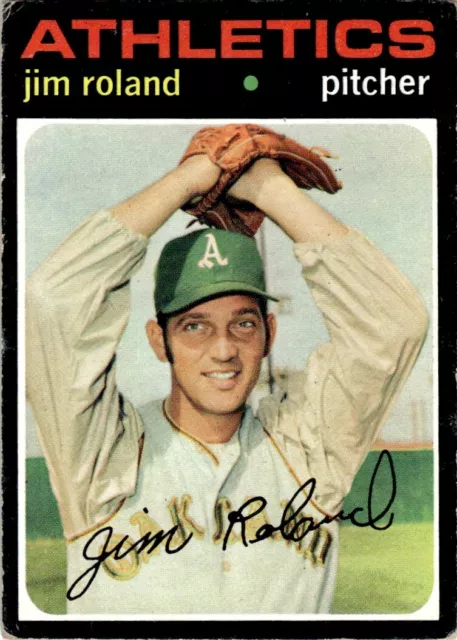 1971 Topps Jim Roland Oakland Athletics #642