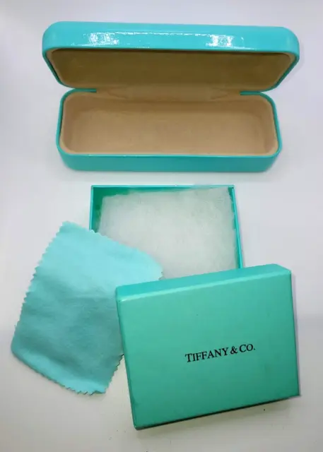 Authentic Tiffany & Co Sunglass Eyeglass Case and Gift Box