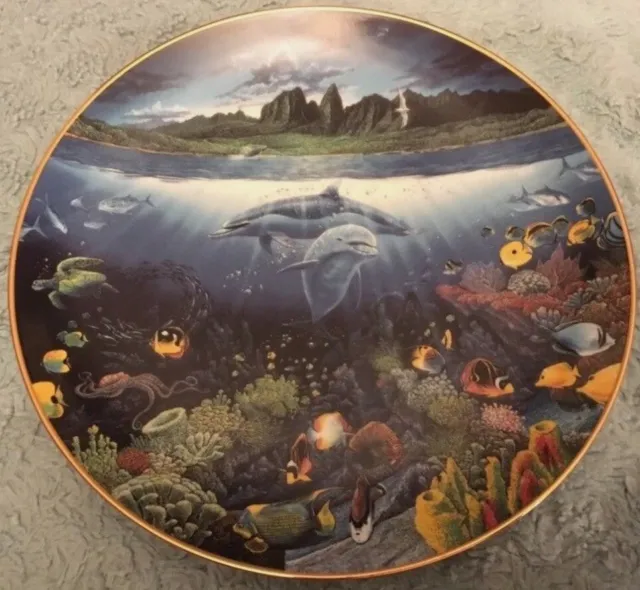 A Discovery Off Anahola Underwater Paradise Sea life Collector's Plate