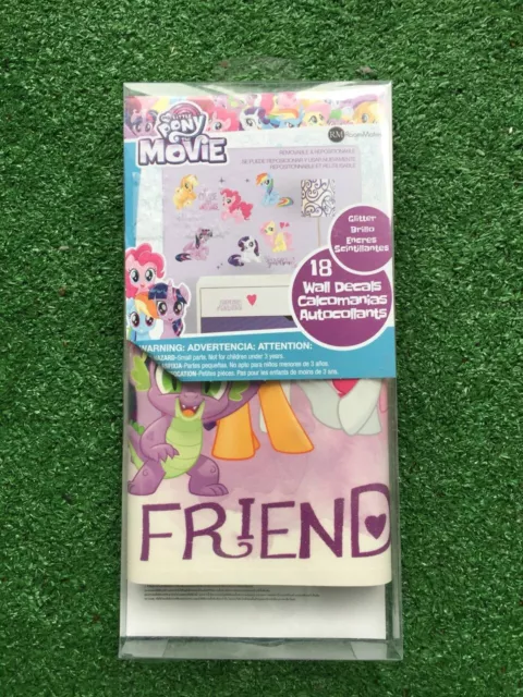 My Little Pony Wall Decals 18 Count Glitter Pony Stickers NEW