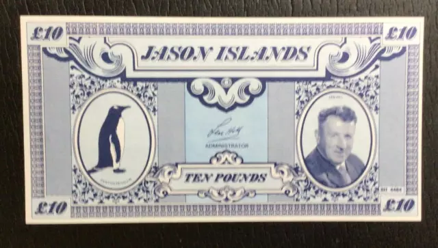 1979 $10 Pound Jason Islands "Private Issue" Choice Uncirculated! Fantasy Isles!