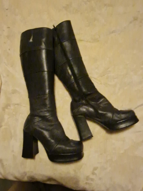 90s knee high platform boots