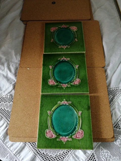 Three T&R Boote Art Nouveau Tiles Circa 1905