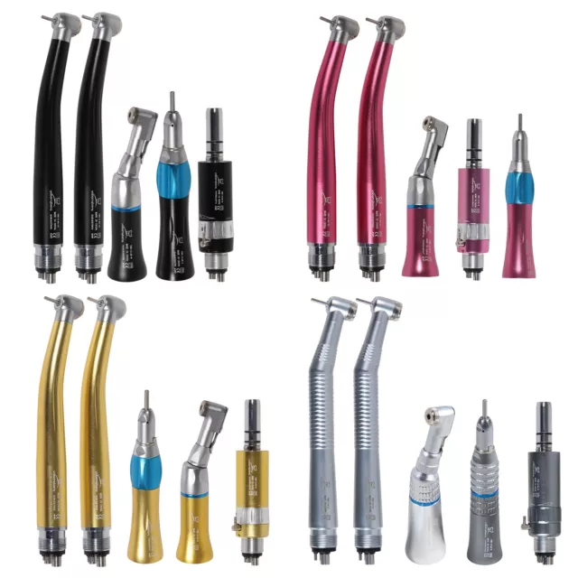 Colors! NSK Style Dental High&Low Speed Handpiece Kit Turbine Air turbina 4 Hole