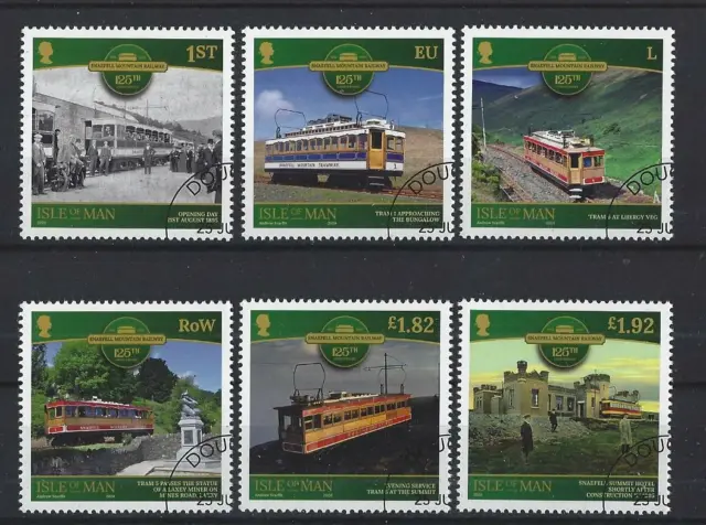 Isle Of Man 2020 Snaefell Mountain Railway Set Of 6 Fine Used
