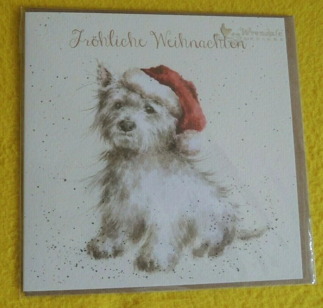 Wrendale Weihnachts-Kartenset Winter Walks – 8 Klappkarten Mit Hunde-Motiven & Umschlägen