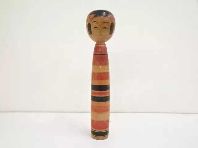 6233329: JAPANESE FOLK CRAFT / WOODEN KOKESHI DOLL / 29.9cm / SIGNED ARTISAN WOR