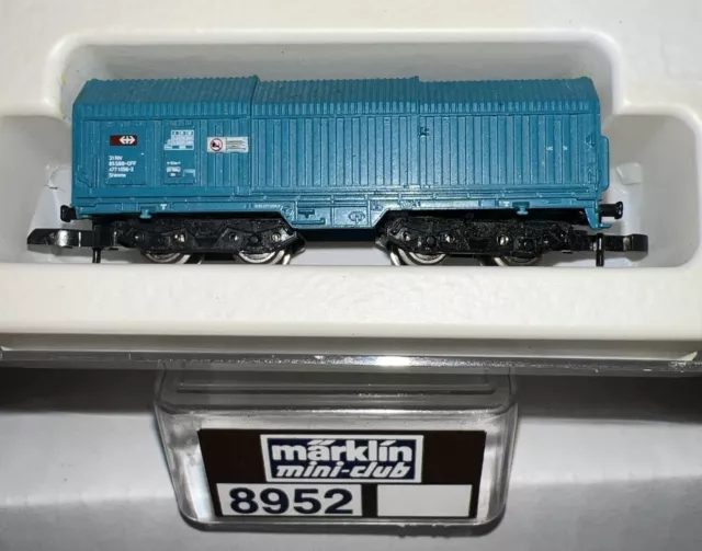 Z Scale Marklin Mini Club 8952 DB 437 Telescoping Covered Coil Wagon Freight Car